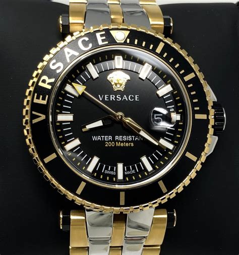 versace v race diver two tone 44 m|Versace V.